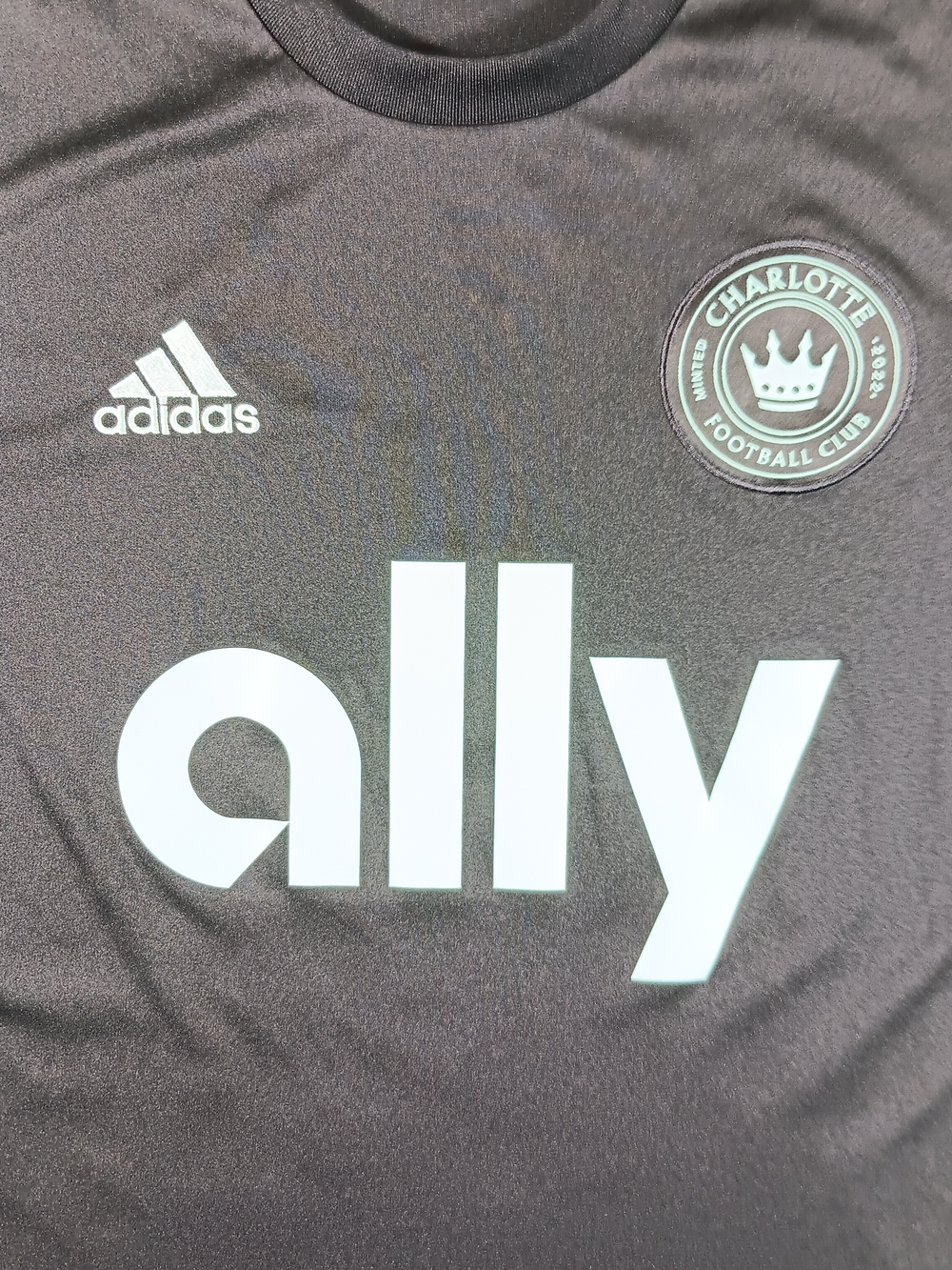 Adidas Charlotte FC 2022 Away Jersey Mens Large Black Soccer Football Ally - Picture 4 of 9